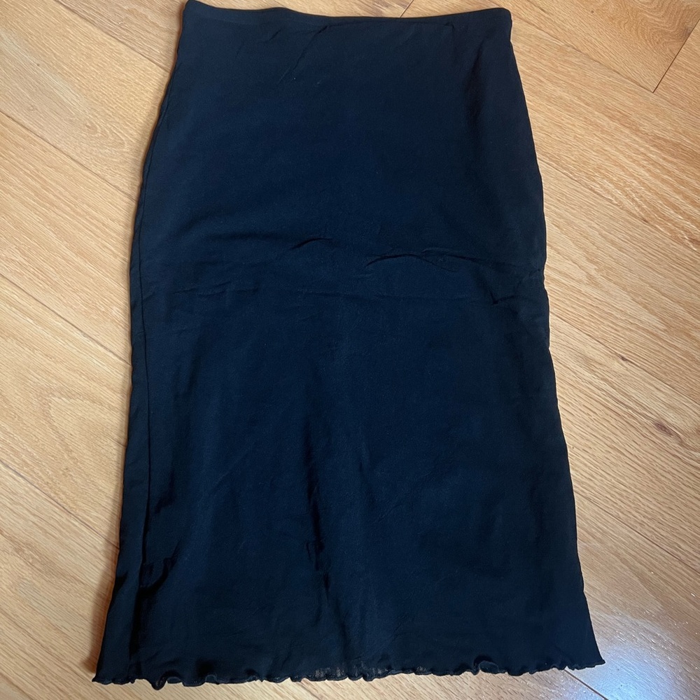 90s Black Sweet Pea midi skirt